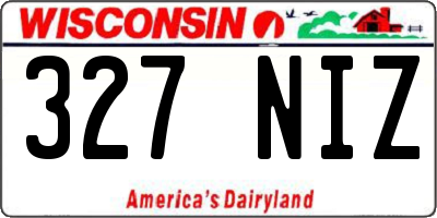 WI license plate 327NIZ