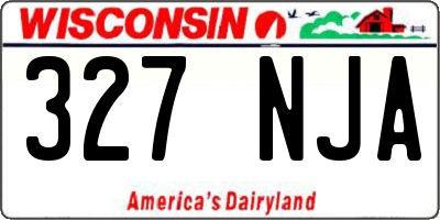 WI license plate 327NJA