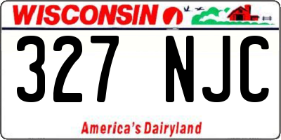 WI license plate 327NJC