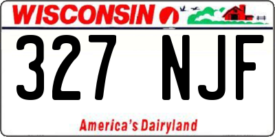 WI license plate 327NJF
