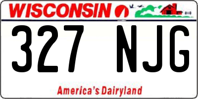 WI license plate 327NJG