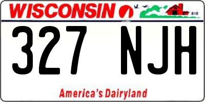 WI license plate 327NJH