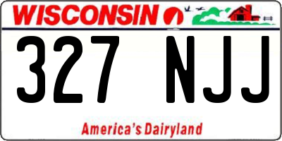 WI license plate 327NJJ