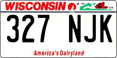 WI license plate 327NJK