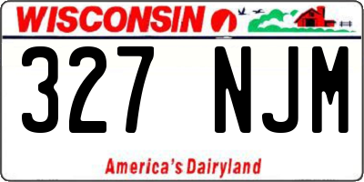 WI license plate 327NJM