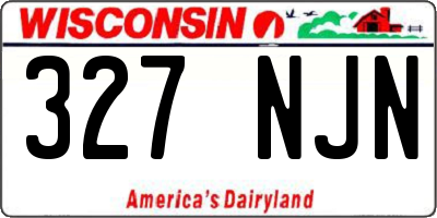 WI license plate 327NJN