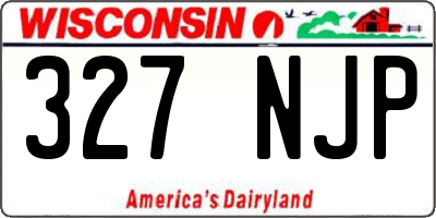 WI license plate 327NJP