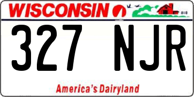 WI license plate 327NJR