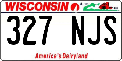 WI license plate 327NJS