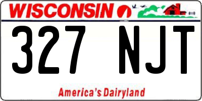 WI license plate 327NJT