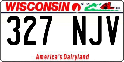 WI license plate 327NJV