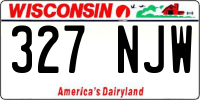 WI license plate 327NJW