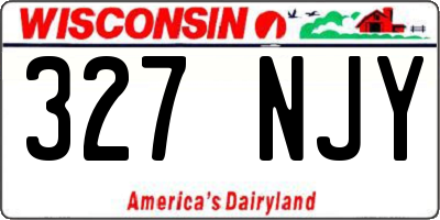 WI license plate 327NJY