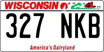 WI license plate 327NKB