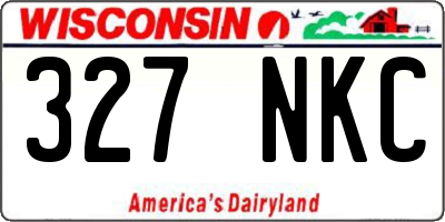 WI license plate 327NKC