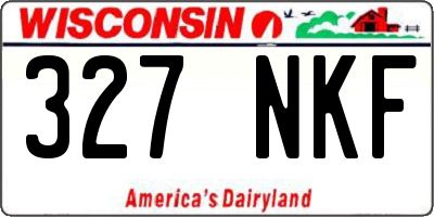 WI license plate 327NKF