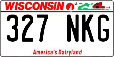 WI license plate 327NKG