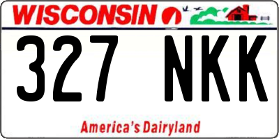 WI license plate 327NKK