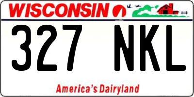 WI license plate 327NKL