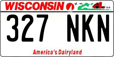 WI license plate 327NKN