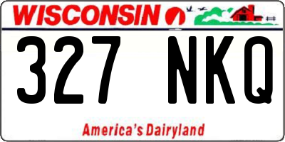 WI license plate 327NKQ