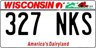 WI license plate 327NKS