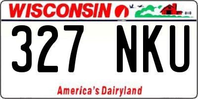 WI license plate 327NKU