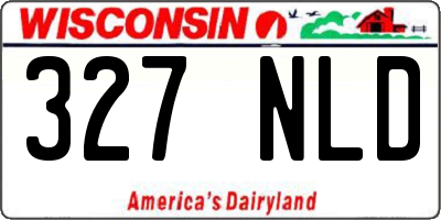 WI license plate 327NLD
