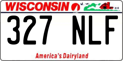 WI license plate 327NLF