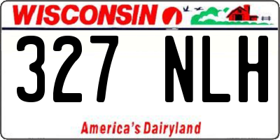 WI license plate 327NLH