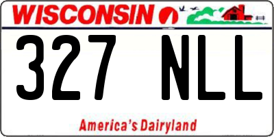 WI license plate 327NLL