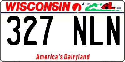 WI license plate 327NLN