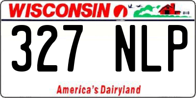 WI license plate 327NLP