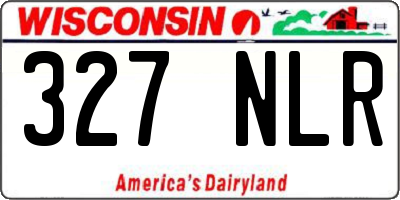 WI license plate 327NLR