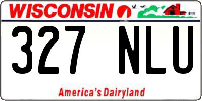 WI license plate 327NLU