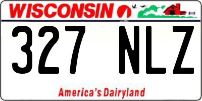 WI license plate 327NLZ