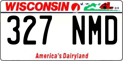 WI license plate 327NMD