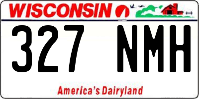 WI license plate 327NMH