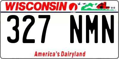 WI license plate 327NMN