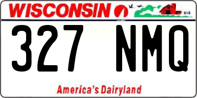 WI license plate 327NMQ