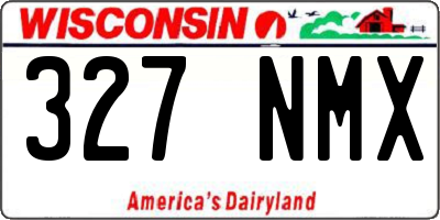 WI license plate 327NMX