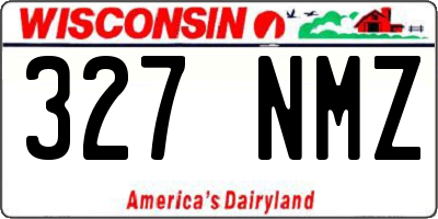 WI license plate 327NMZ