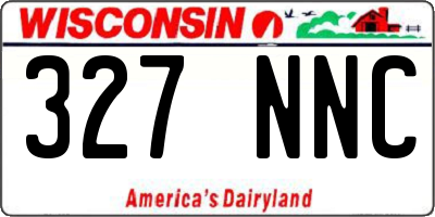 WI license plate 327NNC