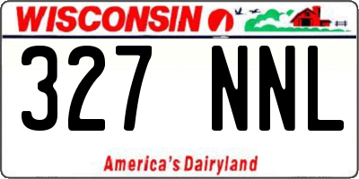 WI license plate 327NNL