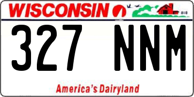 WI license plate 327NNM