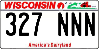 WI license plate 327NNN