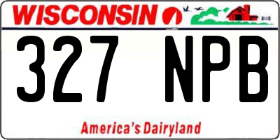 WI license plate 327NPB