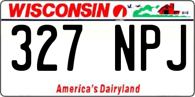 WI license plate 327NPJ