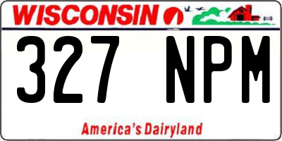 WI license plate 327NPM