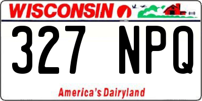WI license plate 327NPQ